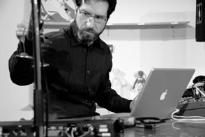 Gordon Fitzell performing live electronics at Ace Art Gallery in Winnipeg