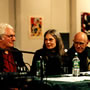 Robert Moog, Laurie Spiegel and Max Mathews in December 2004.