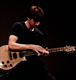 Guillaume Barrette performing on his hyperguitar