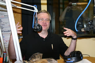 Barry Schrader in the WGDR studio