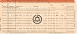 One Bell Labs Computer punch card