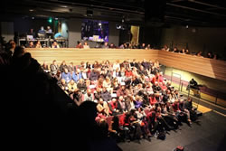 Audience members during the Seeing Sound Symposium 2013 in the University Theatre venue